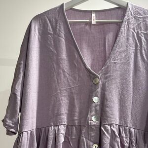 The Ray Finding July Lilac Button-Down Dress